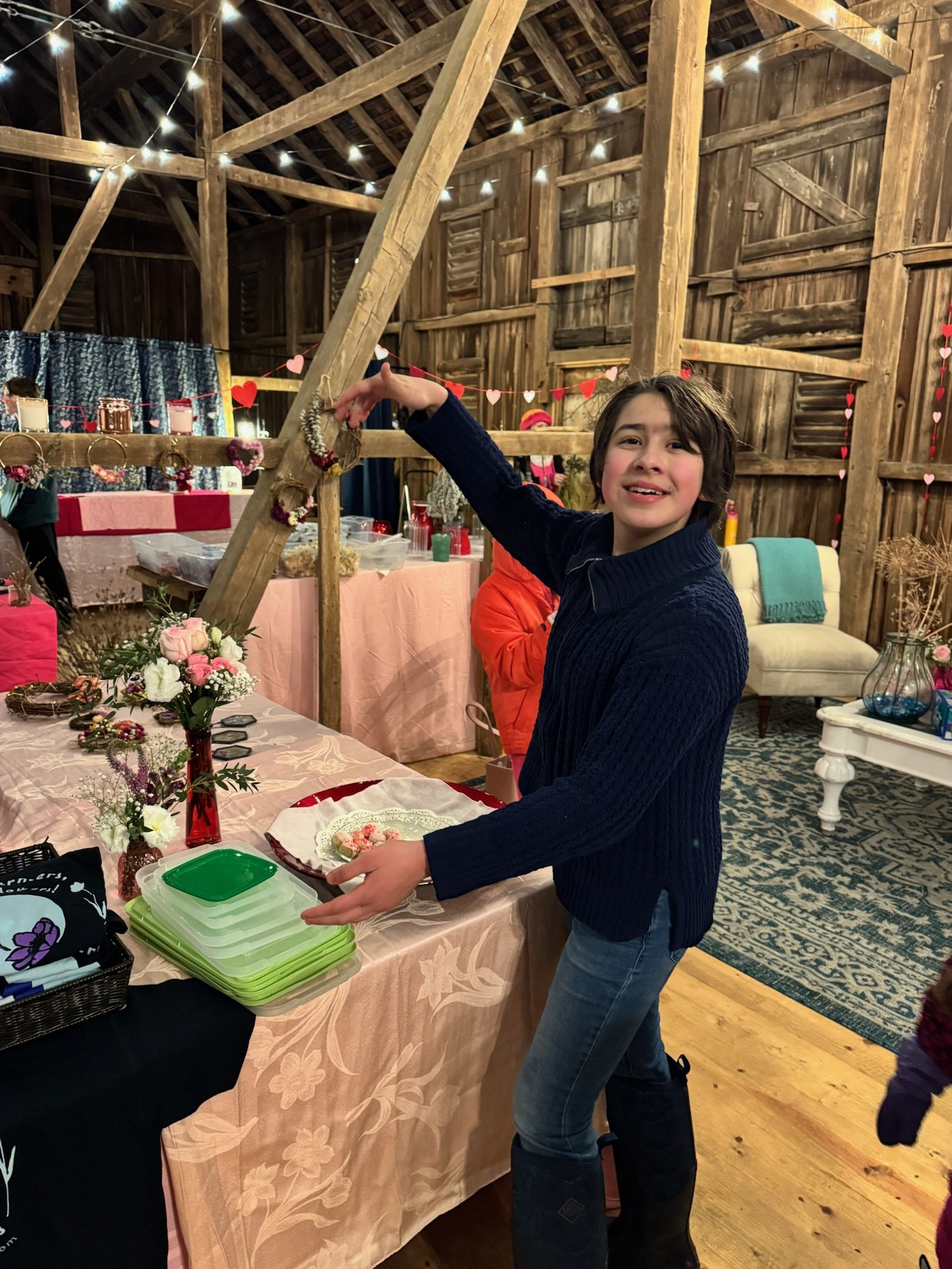 Historic bank barn at Nuthatch Gardens