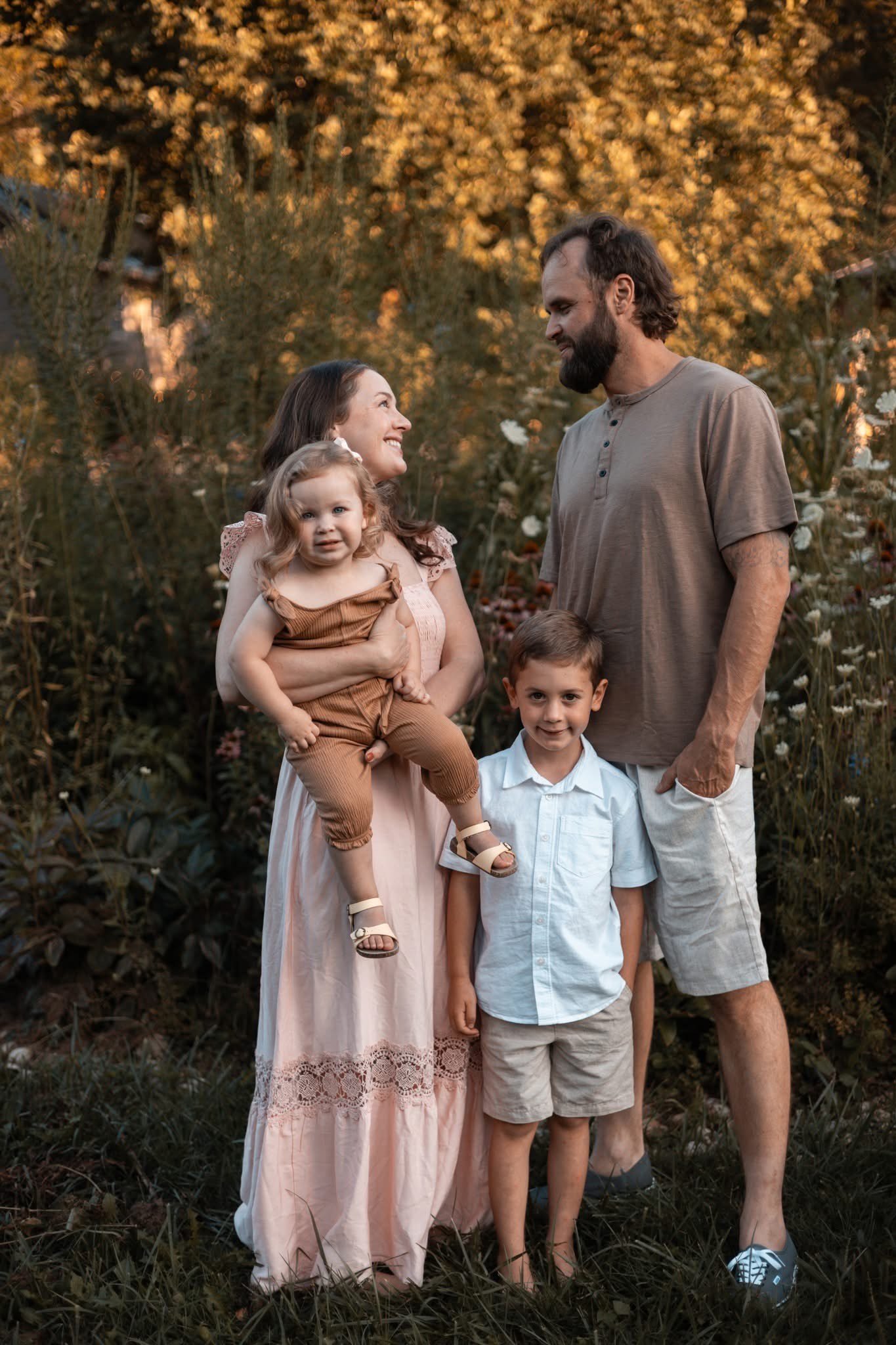 Family portrait at the farm