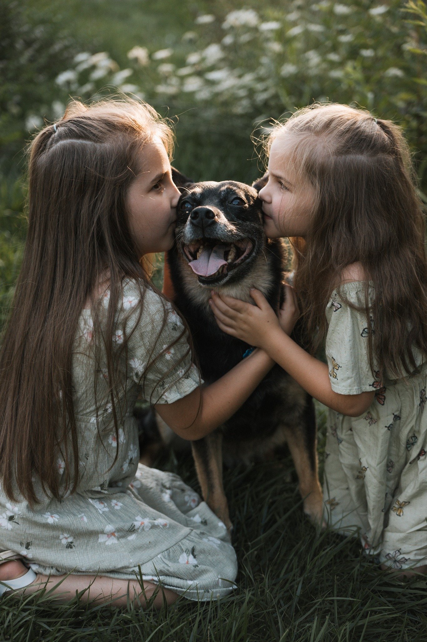 Portrait session among the flower fields